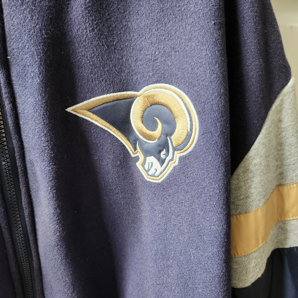 NFL 2000s Vintage St. Louis Rams Wool Leather Varsity Jacket XL - Picture 2 of 6